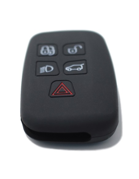 Guscio Silicone Cover Chiave Telecomando Land Rover Portachiave Nero  Range Rover Sport Evoque LR4 Freelander Discovery