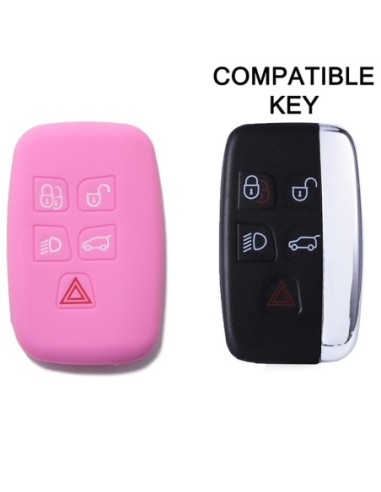 Guscio Silicone Cover Chiave Telecomando Land Rover Portachiave Rosa  Range Rover Sport Evoque LR4 Freelander Discovery