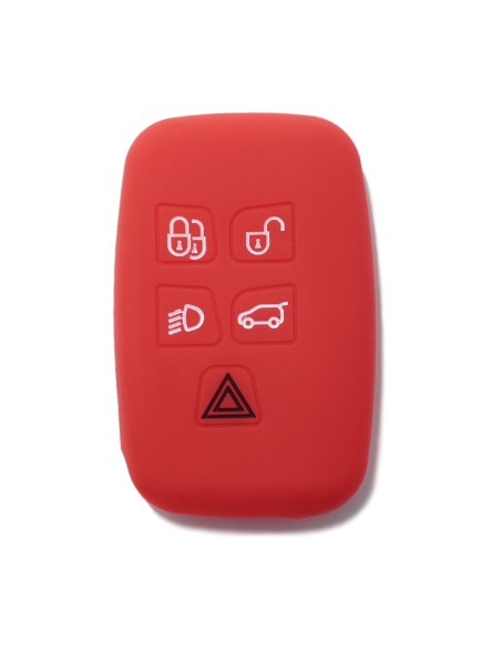 Guscio Silicone Cover Chiave Telecomando Land Rover Portachiave Rosso Range Rover Sport Evoque LR4 Freelander Discovery