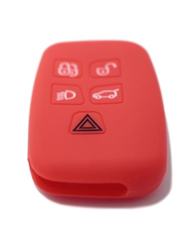 Guscio Silicone Cover Chiave Telecomando Land Rover Portachiave Rosso Range Rover Sport Evoque LR4 Freelander Discovery