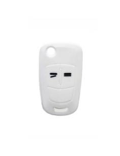 Guscio in Silicone Cover Chiave per Telecomando Opel Antara Astra Corsa Meriva Tigra Vectra Zafira Portachiave Bianco