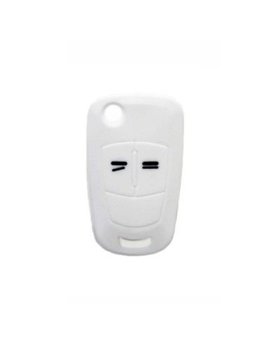 Guscio in Silicone Cover Chiave per Telecomando Opel Antara Astra Corsa Meriva Tigra Vectra Zafira Portachiave Bianco