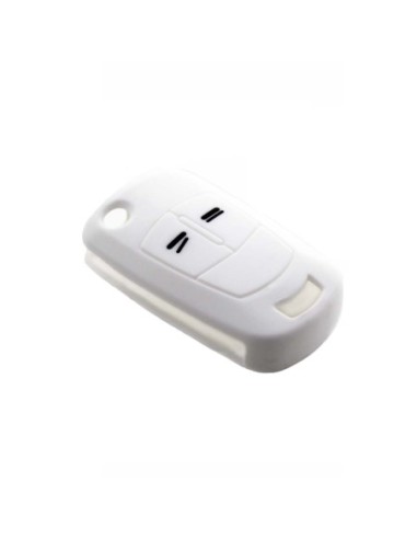 Guscio in Silicone Cover Chiave per Telecomando Opel Antara Astra Corsa Meriva Tigra Vectra Zafira Portachiave Bianco