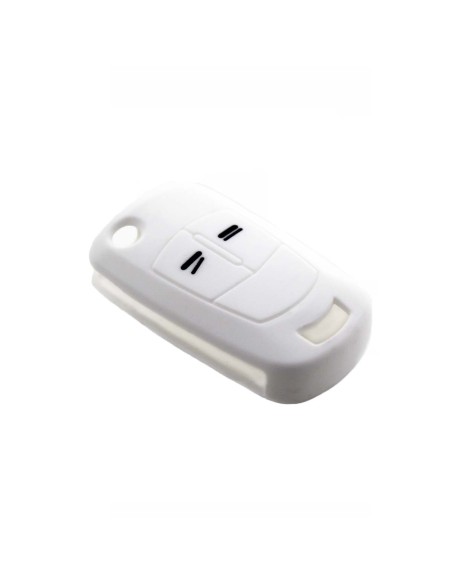 Guscio in Silicone Cover Chiave per Telecomando Opel Antara Astra Corsa Meriva Tigra Vectra Zafira Portachiave Bianco