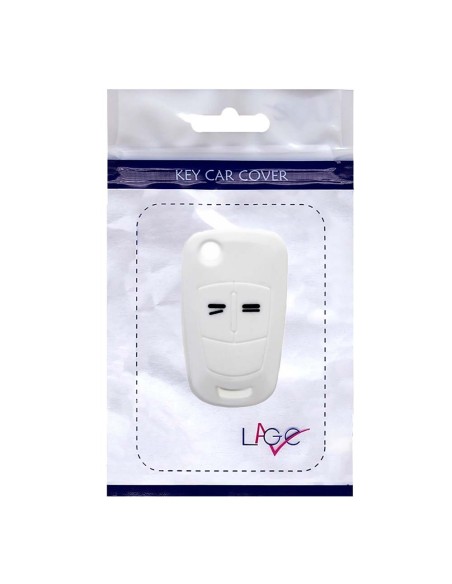 Guscio in Silicone Cover Chiave per Telecomando Opel Antara Astra Corsa Meriva Tigra Vectra Zafira Portachiave Bianco