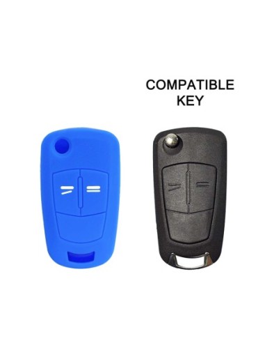 Guscio in Silicone Cover Chiave per Telecomando Opel Antara Astra Corsa Meriva Tigra Vectra Zafira Portachiave Blu