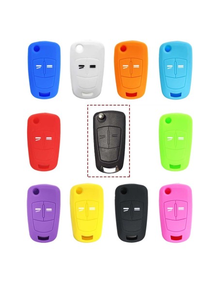 Guscio in Silicone Cover Chiave per Telecomando Opel Antara Astra Corsa Meriva Tigra Vectra Zafira Portachiave Blu