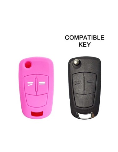 Guscio in Silicone Cover Chiave per Telecomando Opel Antara Astra Corsa Meriva Tigra Vectra Zafira Portachiave Rosa