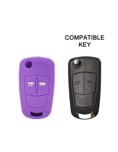 Guscio in Silicone Cover Chiave per Telecomando Opel Antara Astra Corsa Meriva Tigra Vectra Zafira Portachiave Viola