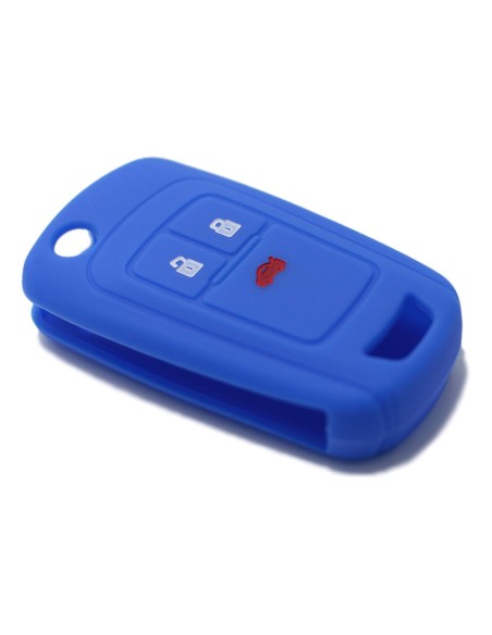 Guscio in Silicone Cover Chiave per Telecomando Opel Astra J Insignia Mokka Corsa Meriva Zafira Antara Vauxhall Portachiave Blu