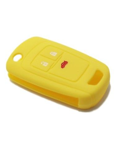 Guscio in Silicone Cover Chiave per Telecomando Opel Astra J Insignia Mokka Corsa Meriva Zafira Antara Vauxhall Portachiave Giallo