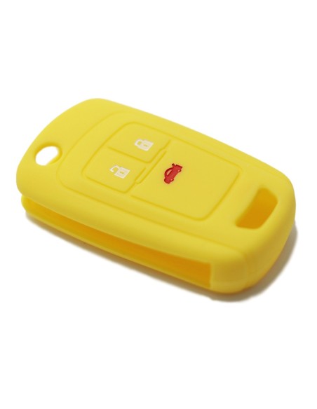 Guscio in Silicone Cover Chiave per Telecomando Opel Astra J Insignia Mokka Corsa Meriva Zafira Antara Vauxhall Portachiave Giallo