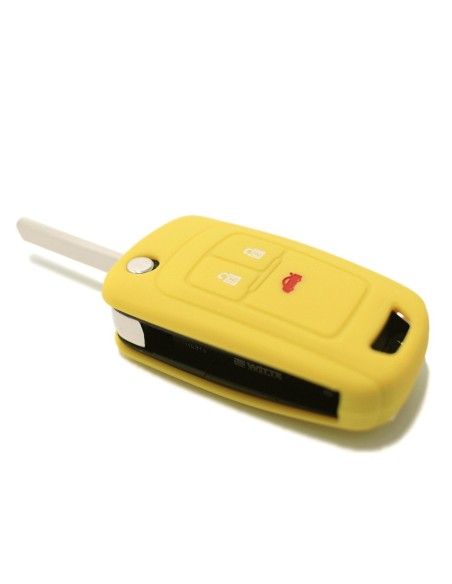 Guscio in Silicone Cover Chiave per Telecomando Opel Astra J Insignia Mokka Corsa Meriva Zafira Antara Vauxhall Portachiave Giallo