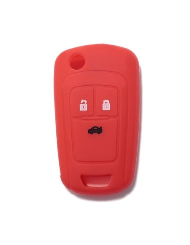 Guscio in Silicone Cover Chiave per Telecomando Opel Astra J Insignia Mokka Corsa Meriva Zafira Antara Vauxhall Portachiave Rosso