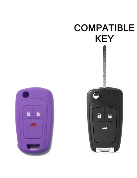 Guscio in Silicone Cover Chiave per Telecomando Opel Astra J Insignia Mokka Corsa Meriva Zafira Antara Vauxhall Portachiave Viola