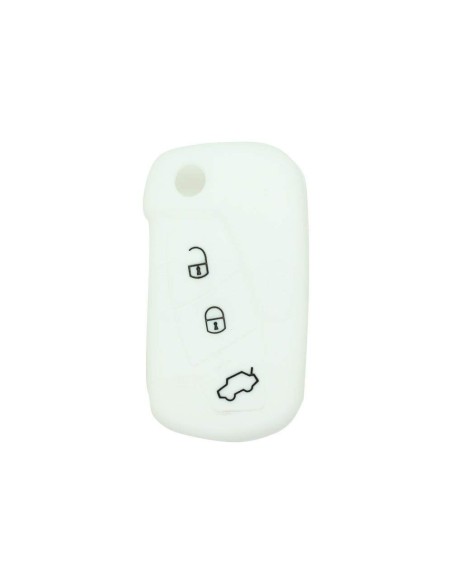 Guscio in Silicone Cover Chiave per Telecomando Ford Bianco 3 Tasti KA Focus Fiesta Escort Mondeo