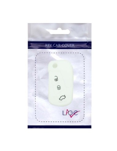 Guscio in Silicone Cover Chiave per Telecomando Ford Bianco 3 Tasti KA Focus Fiesta Escort Mondeo