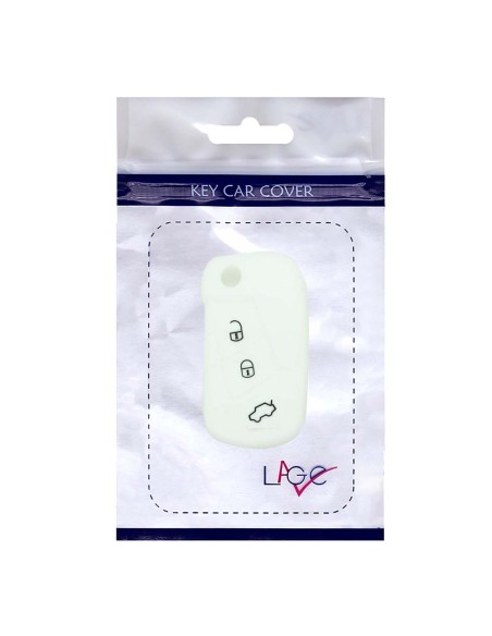 Guscio in Silicone Cover Chiave per Telecomando Ford Bianco 3 Tasti KA Focus Fiesta Escort Mondeo