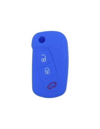 Guscio in Silicone Cover Chiave per Telecomando Ford Blu 3 Tasti KA Focus Fiesta Escort Mondeo