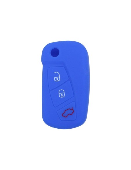 Guscio in Silicone Cover Chiave per Telecomando Ford Blu 3 Tasti KA Focus Fiesta Escort Mondeo