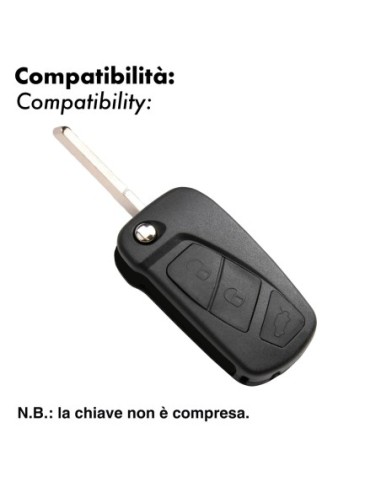 Guscio in Silicone Cover Chiave per Telecomando Ford Nero 3 Tasti KA Focus Fiesta Escort Mondeo