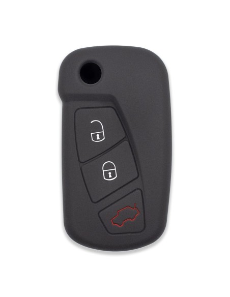 Guscio in Silicone Cover Chiave per Telecomando Ford Nero 3 Tasti KA Focus Fiesta Escort Mondeo