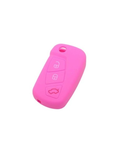 Guscio in Silicone Cover Chiave per Telecomando Rosa 3 Tasti KA Focus Fiesta Escort Mondeo