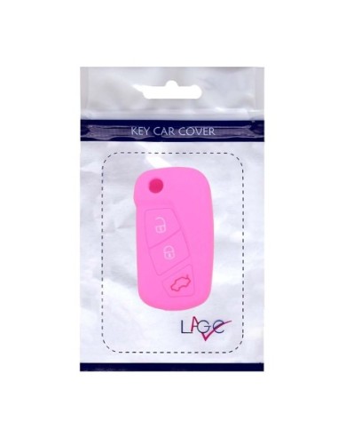 Guscio in Silicone Cover Chiave per Telecomando Rosa 3 Tasti KA Focus Fiesta Escort Mondeo