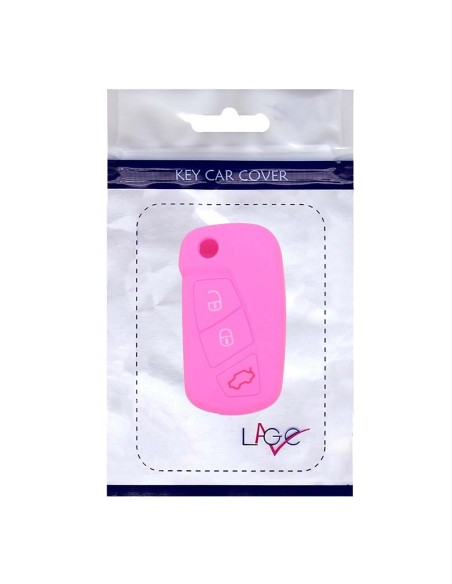 Guscio in Silicone Cover Chiave per Telecomando Rosa 3 Tasti KA Focus Fiesta Escort Mondeo