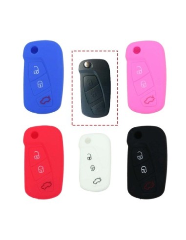 Guscio in Silicone Cover Chiave per Telecomando Rosa 3 Tasti KA Focus Fiesta Escort Mondeo