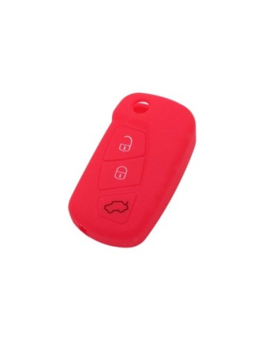 Guscio in Silicone Cover Chiave per Telecomando Ford Rosso 3 Tasti KA Focus Fiesta Escort Mondeo