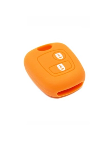 Guscio in Silicone Cover Chiave per Telecomando Citroen C1 C2 C3 C5 e Peugeot 103 106 107 206 207 307 308 406 407 508 806 1007 Portachiave Arancione