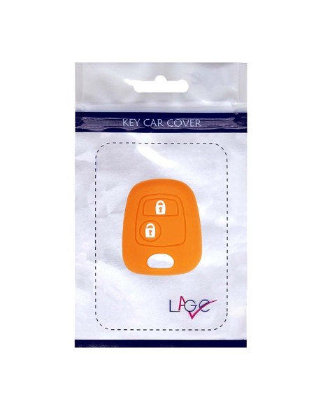 Guscio in Silicone Cover Chiave per Telecomando Citroen C1 C2 C3 C5 e Peugeot 103 106 107 206 207 307 308 406 407 508 806 1007 Portachiave Arancione
