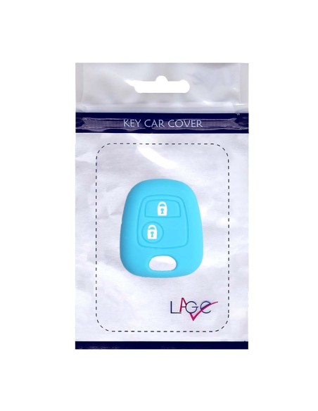 Guscio in Silicone Cover Chiave per Telecomando Citroen C1 C2 C3 C5 e Peugeot 103 106 107 206 207 307 308 406 407 508 806 1007 Portachiave Azzurro