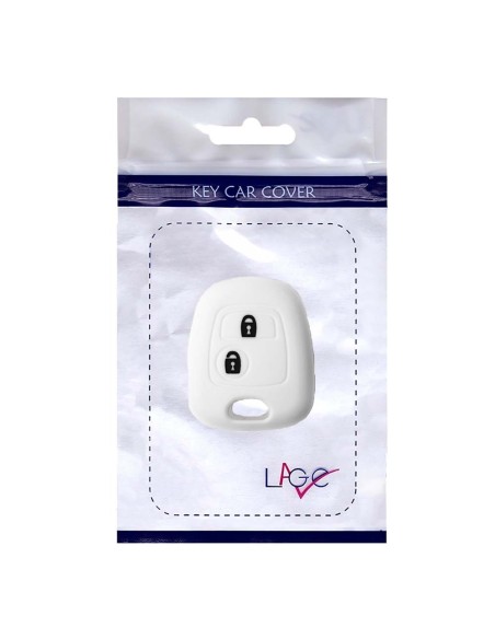 Guscio in Silicone Cover Chiave per Telecomando Citroen C1 C2 C3 C5 e Peugeot 103 106 107 206 207 307 308 406 407 508 806 1007 Portachiave Bianco