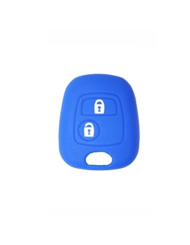 Guscio in Silicone Cover Chiave per Telecomando Citroen C1 C2 C3 C5 e Peugeot 103 106 107 206 207 307 308 406 407 508 806 1007 Portachiave Blu