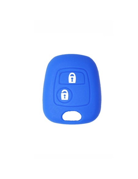 Guscio in Silicone Cover Chiave per Telecomando Citroen C1 C2 C3 C5 e Peugeot 103 106 107 206 207 307 308 406 407 508 806 1007 Portachiave Blu