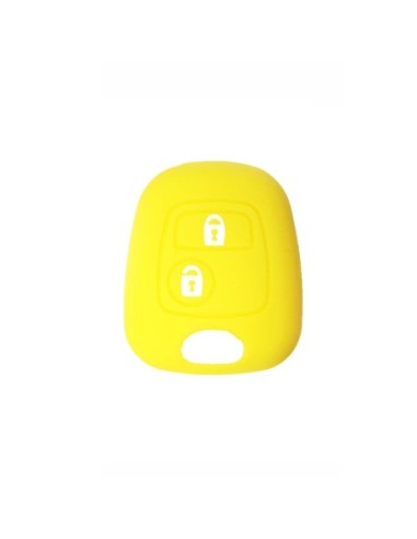 Guscio in Silicone Cover Chiave per Telecomando Citroen C1 C2 C3 C5 e Peugeot 103 106 107 206 207 307 308 406 407 508 806 1007 Portachiave Giallo