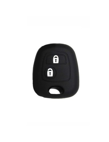 Guscio in Silicone Cover Chiave per Telecomando Citroen C1 C2 C3 C5 e Peugeot 103 106 107 206 207 307 308 406 407 508 806 1007 Portachiave Nero
