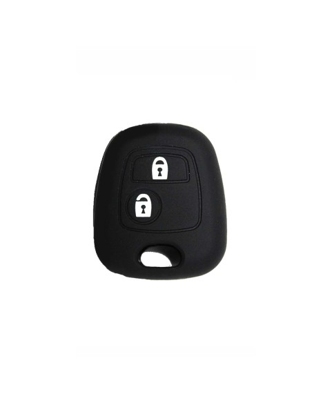 Guscio in Silicone Cover Chiave per Telecomando Citroen C1 C2 C3 C5 e Peugeot 103 106 107 206 207 307 308 406 407 508 806 1007 Portachiave Nero
