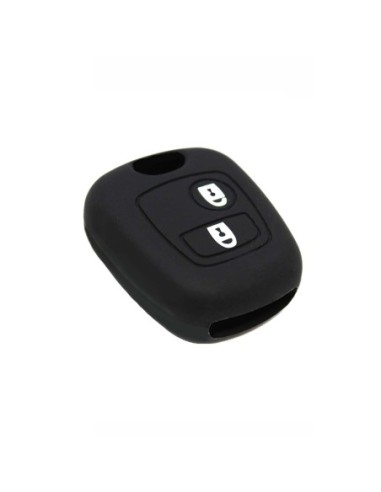 Guscio in Silicone Cover Chiave per Telecomando Citroen C1 C2 C3 C5 e Peugeot 103 106 107 206 207 307 308 406 407 508 806 1007 Portachiave Nero