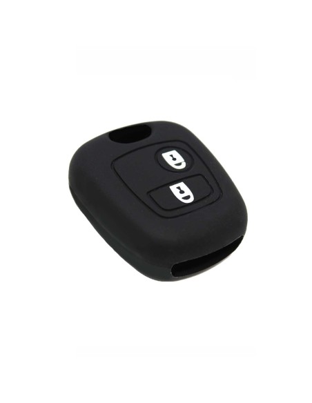 Guscio in Silicone Cover Chiave per Telecomando Citroen C1 C2 C3 C5 e Peugeot 103 106 107 206 207 307 308 406 407 508 806 1007 Portachiave Nero