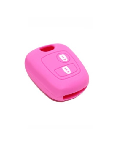 Guscio in Silicone Cover Chiave per Telecomando Citroen C1 C2 C3 C5 e Peugeot 103 106 107 206 207 307 308 406 407 508 806 1007 Portachiave Rosa