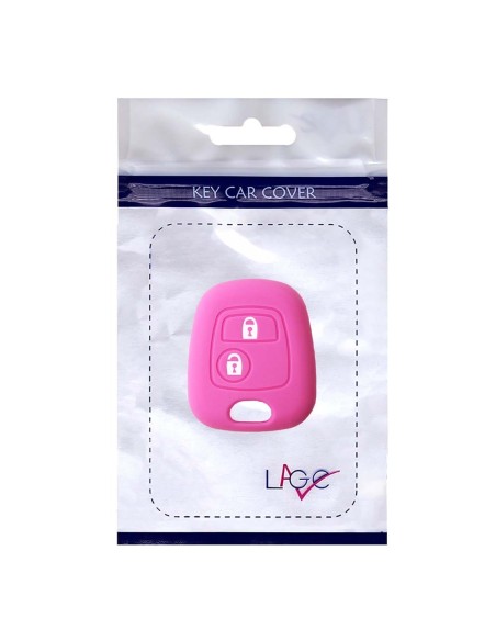 Guscio in Silicone Cover Chiave per Telecomando Citroen C1 C2 C3 C5 e Peugeot 103 106 107 206 207 307 308 406 407 508 806 1007 Portachiave Rosa