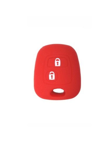 Guscio in Silicone Cover Chiave per Telecomando Citroen C1 C2 C3 C5 e Peugeot 103 106 107 206 207 307 308 406 407 508 806 1007 Portachiave Rosso