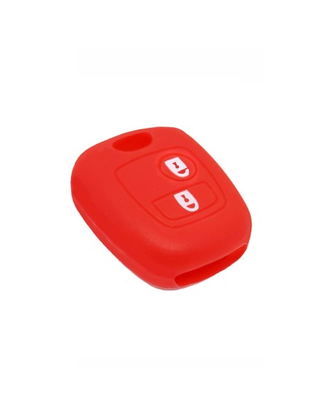 Guscio in Silicone Cover Chiave per Telecomando Citroen C1 C2 C3 C5 e Peugeot 103 106 107 206 207 307 308 406 407 508 806 1007 Portachiave Rosso