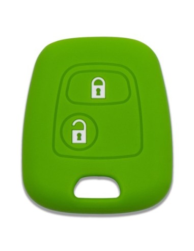 Guscio in Silicone Cover Chiave per Telecomando Citroen C1 C2 C3 C5 e Peugeot 103 106 107 206 207 307 308 406 407 508 806 1007 Portachiave Verde