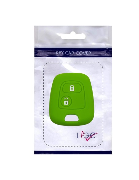 Guscio in Silicone Cover Chiave per Telecomando Citroen C1 C2 C3 C5 e Peugeot 103 106 107 206 207 307 308 406 407 508 806 1007 Portachiave Verde