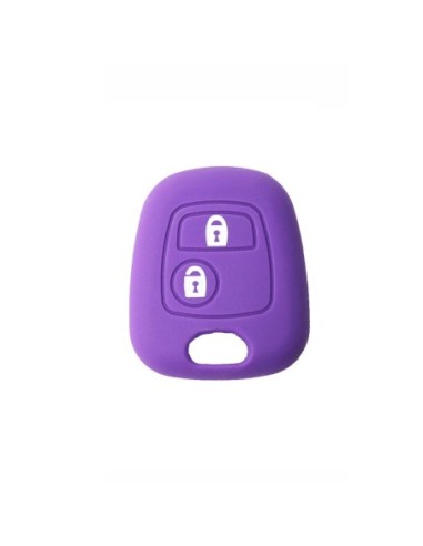 Guscio in Silicone Cover Chiave per Telecomando Citroen C1 C2 C3 C5 e Peugeot 103 106 107 206 207 307 308 406 407 508 806 1007 Portachiave Viola