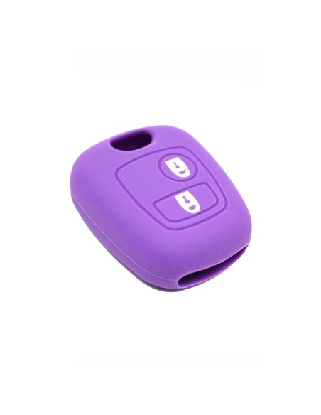 Guscio in Silicone Cover Chiave per Telecomando Citroen C1 C2 C3 C5 e Peugeot 103 106 107 206 207 307 308 406 407 508 806 1007 Portachiave Viola